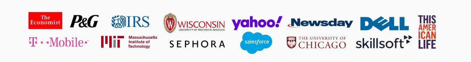 yahoo, salesforce, dell, sephora, university of chicago, newsday, and the irs