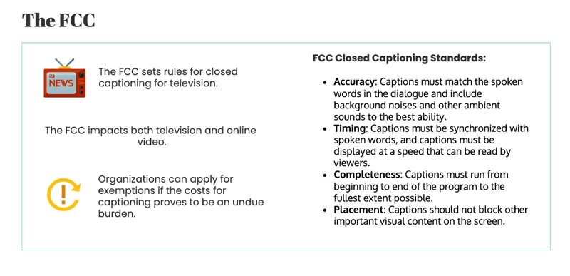 Legal Requirements for Live Captioning